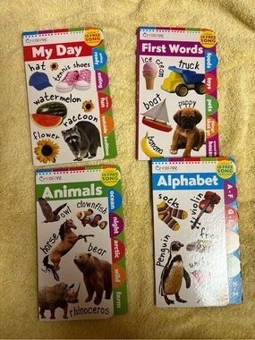 Creative Teaching Materials Board Book Set of 4 Alphabet Animals Words